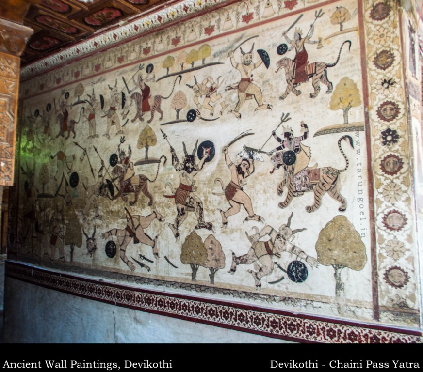 Paintings Murals Devikothi Shrine Chaini Pass