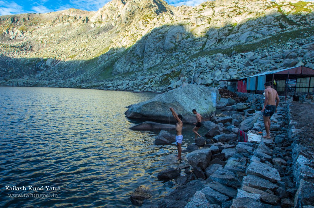 The Holy Dip at Kailash Kund Bhaderwah