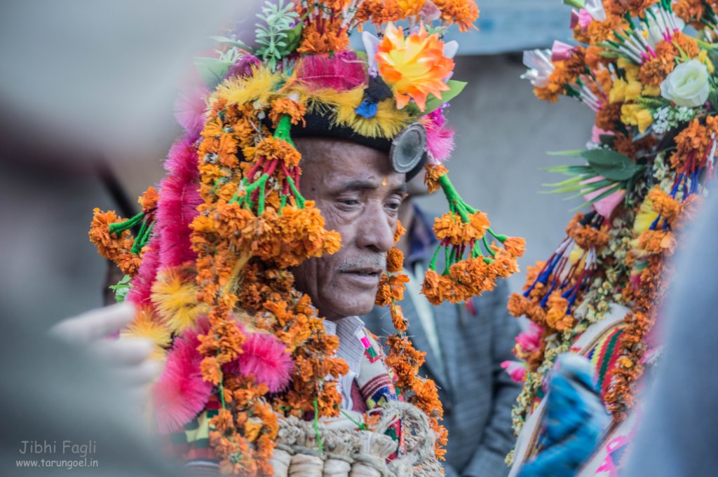 Old Man Adorning a Decorated Headgear, Jibhi Fagli